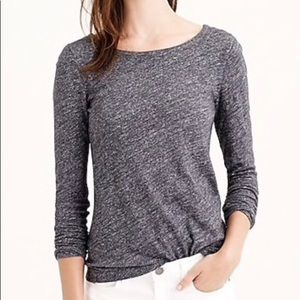 J Crew Grey Painter Long sleeve tee